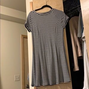Black and White Striped Dress